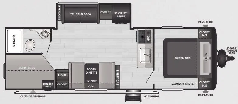Keystone Springdale 250BH floor plan