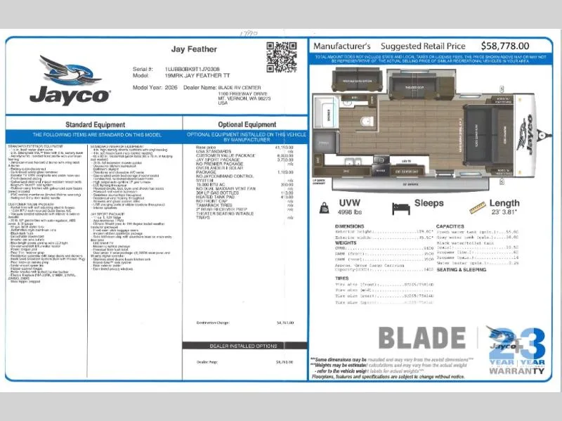 2026 Jayco Jay Feather 19MRK - Photo 3