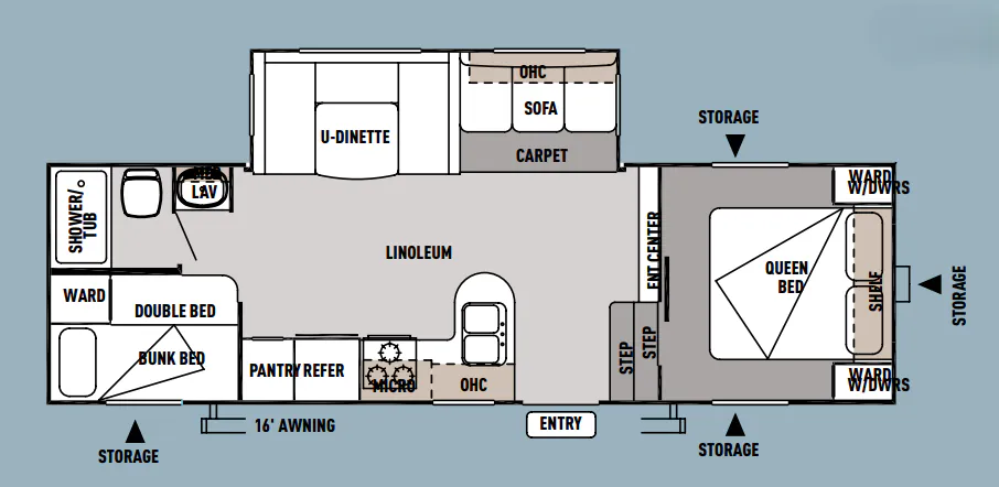 Forest River Wildwood 26DDSS floor plan