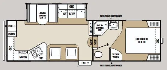 Coachmen Chaparral Lite 270RKS floor plan