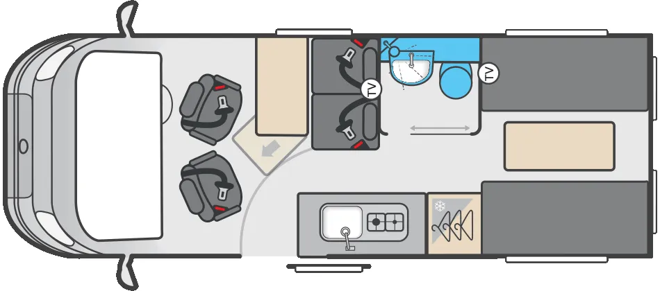 Swift Carrera 244 floor plan