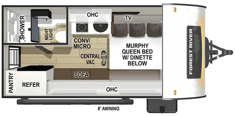 Forest River R-Pod RP-153 floor plan