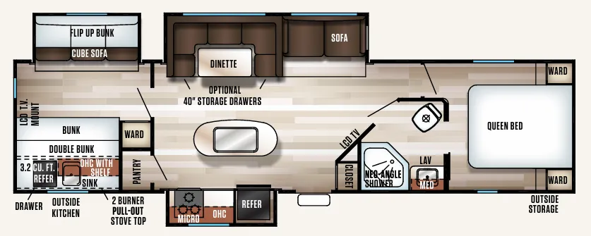 Forest River Cherokee 304BH floor plan