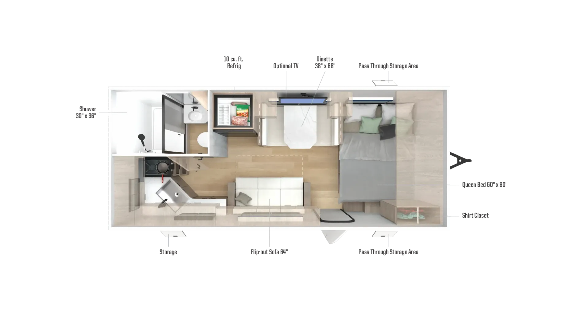 2026 Winnebago Access 18RK - Floor plan
