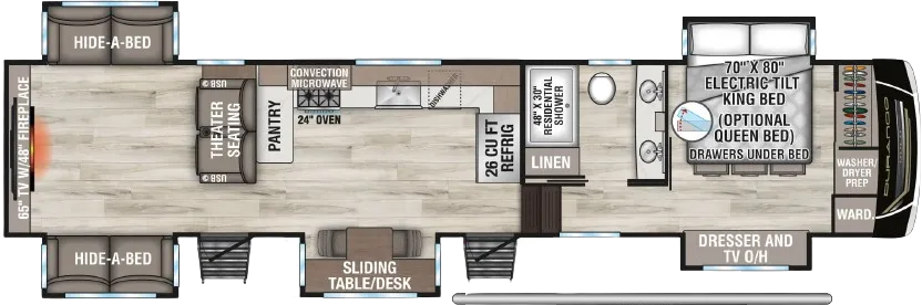 2026 K-Z Durango Gold G393MKF - Floor plan