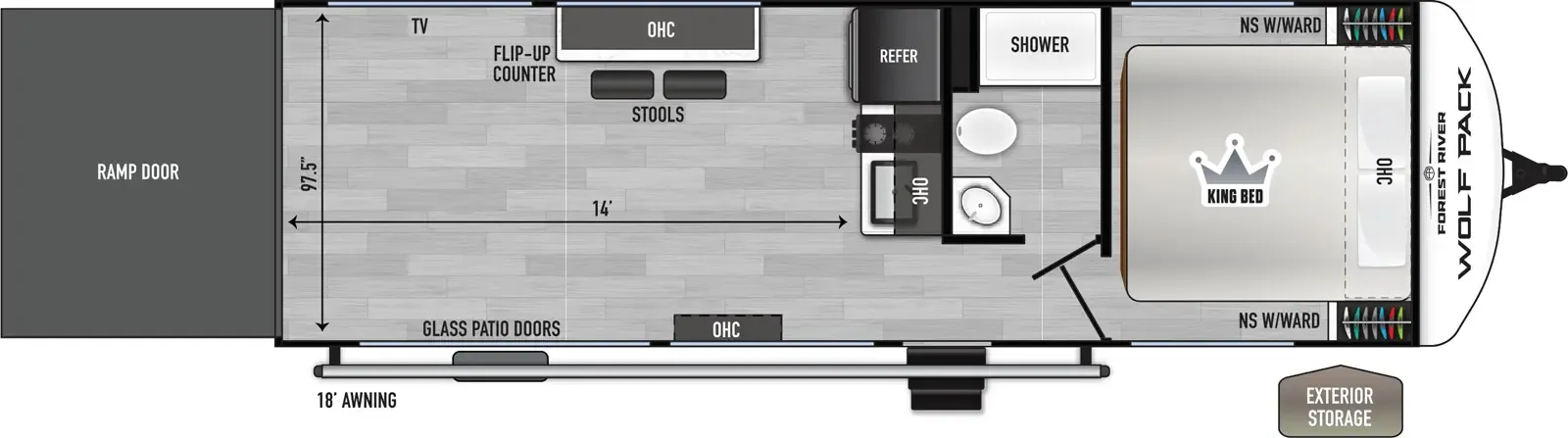 2025 Forest River Cherokee Wolf Pack 25 14 - Floor plan