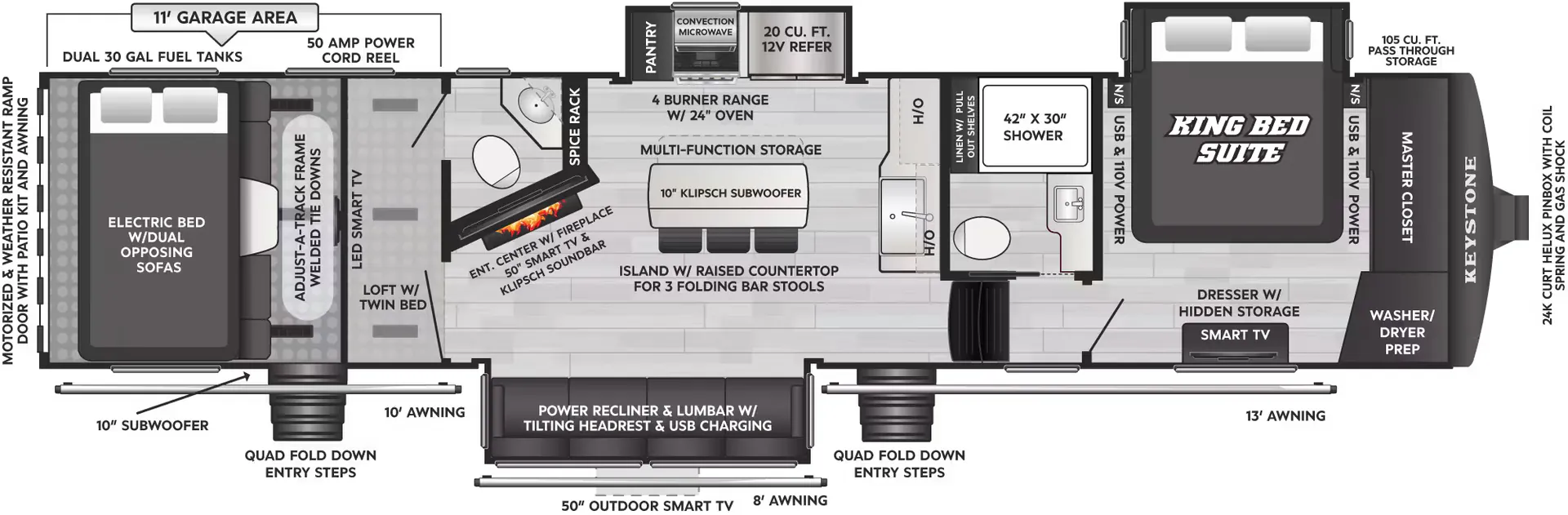 Keystone Raptor 352 floor plan