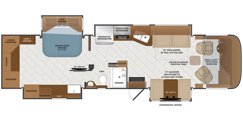 Fleetwood Pace Arrow 35S floor plan