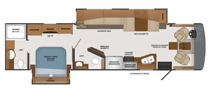 Fleetwood Bounder 35K floor plan