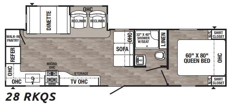Palomino Puma 28RKQS floor plan