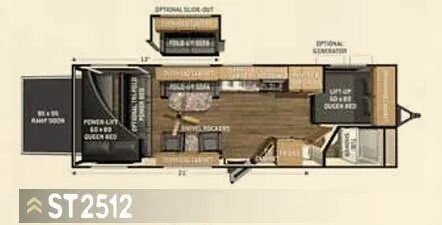 Cruiser RV Stryker ST 2512 floor plan