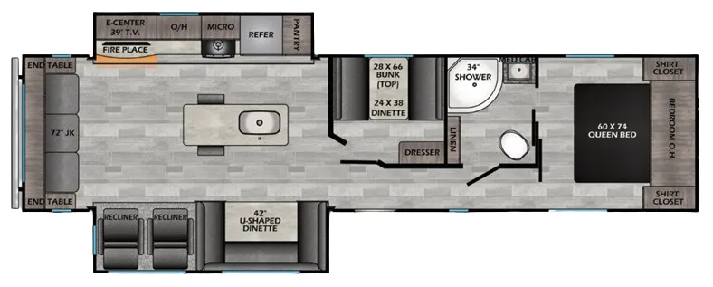 CrossRoads Zinger 340MB floor plan