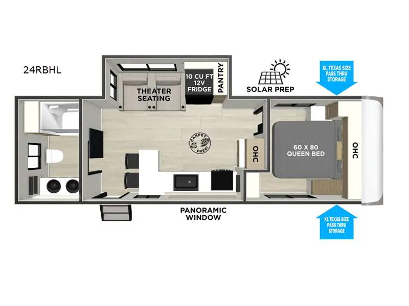 2026 Forest River RV Salem Hemisphere Hyper-Lyte 24RBHL - Floor plan