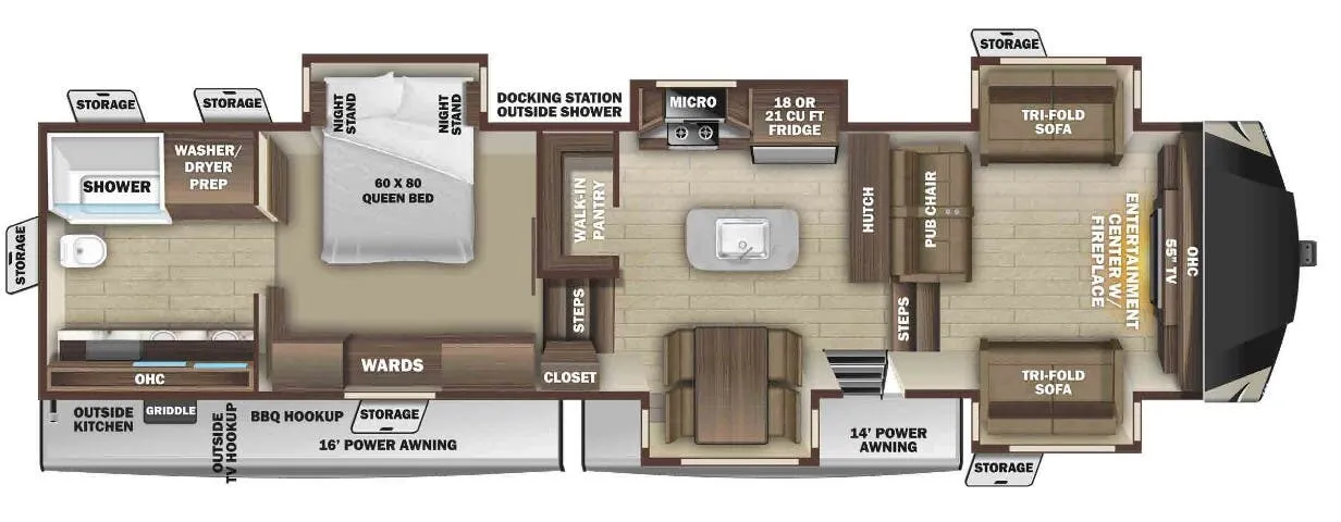 Highland Ridge Mesa Ridge 378RBS floor plan
