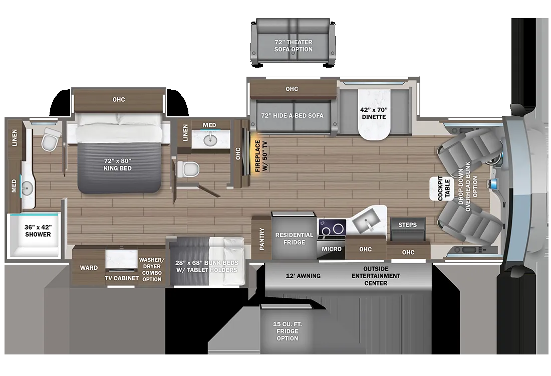 Entegra Coach Emblem 36B floor plan