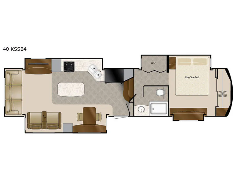 2018 DRV Mobile Suites 40KSSB4 - Floor plan