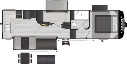 2021 Keystone Cougar Half-Ton 29MBS - Floor plan