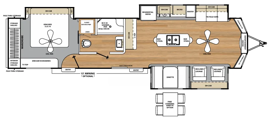 Coachmen Catalina Destination 39MKTS floor plan