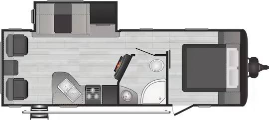 2021 Keystone Hideout 24RLWE - Floor plan