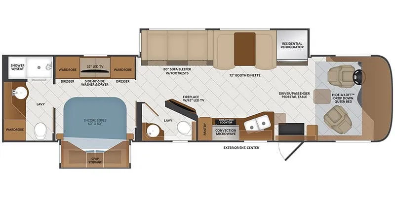 2021 Fleetwood Pace Arrow 36U - Floor plan