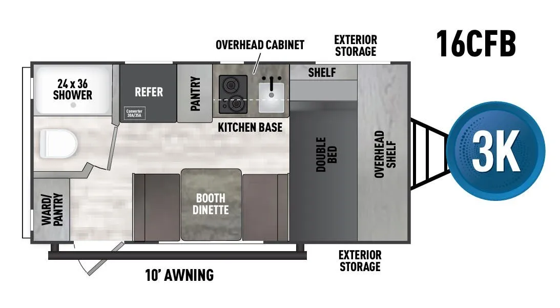 Coachmen Clipper 16CFB floor plan