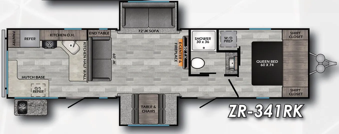 CrossRoads Zinger 341RK floor plan