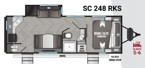 2022 Cruiser RV Shadow Cruiser 248RKS floor plan