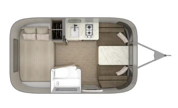 Airstream Caravel 16RB floor plan