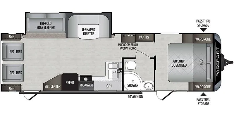 Keystone Passport Grand Touring 2900RLWE GT floor plan
