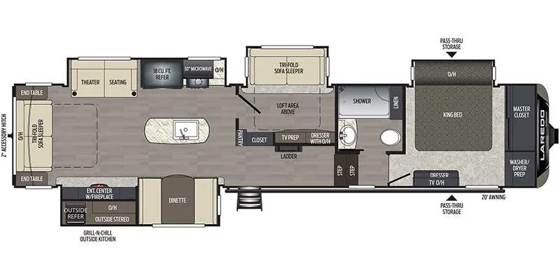Keystone Laredo 380MB floor plan