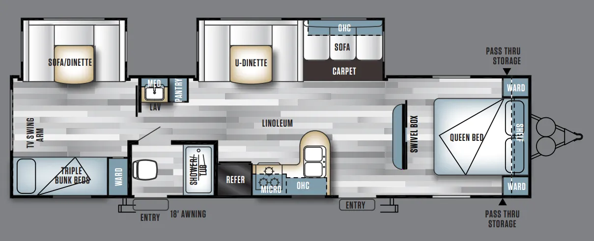 Forest River Salem 29UD3 floor plan
