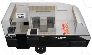 Dreamhaven RV Gladiator Storm Double Bed floor plan