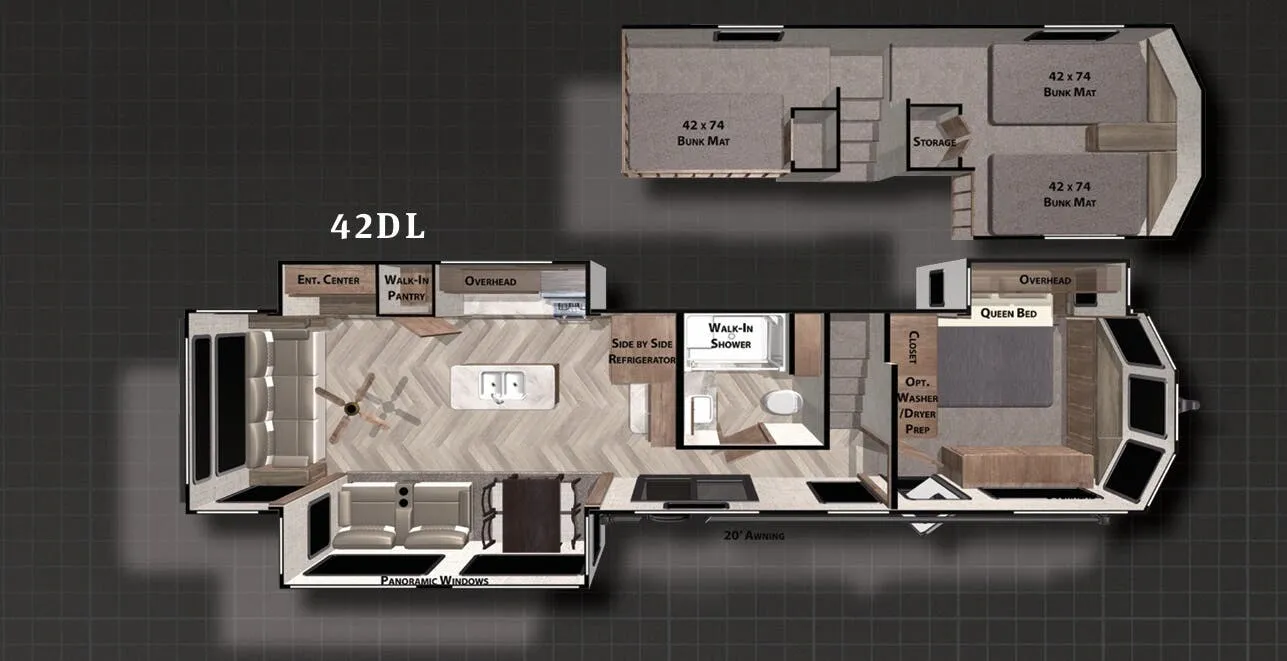 2021 Forest River Wildwood Grand Lodge 42DL - Floor plan
