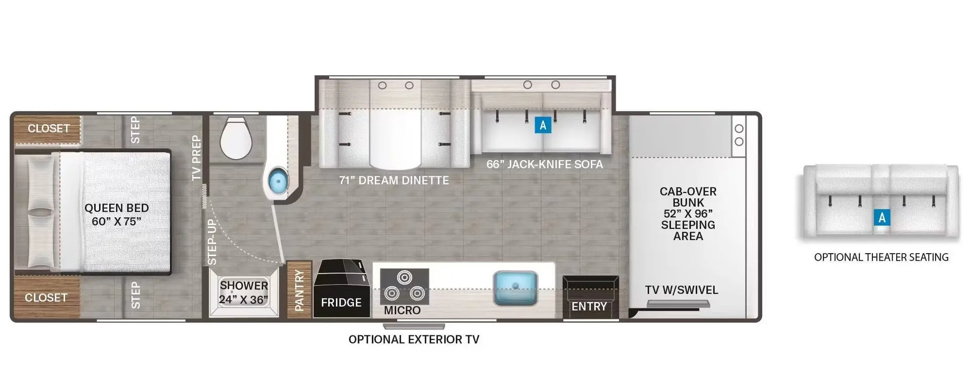 2026 Thor Motor Coach Four Winds 31H - Floor plan