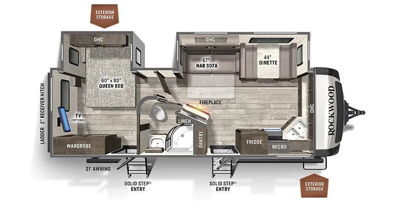 2020 Forest River Flagstaff Super Lite 26FKBS - Floor plan