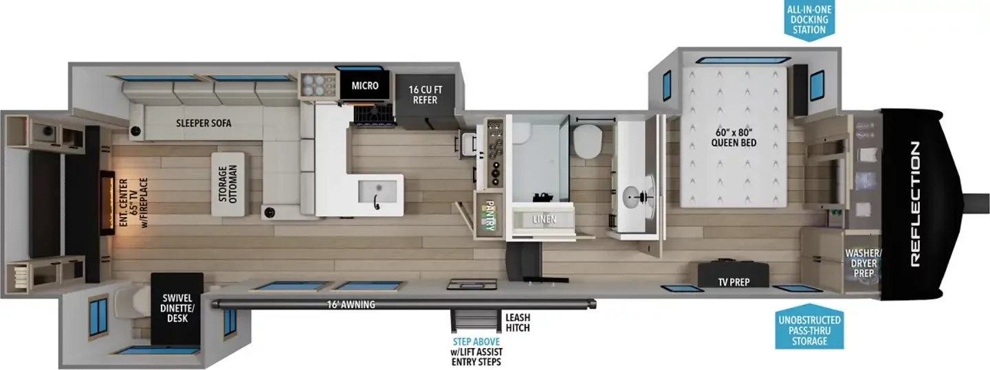 Grand Design Reflection 350RDS floor plan