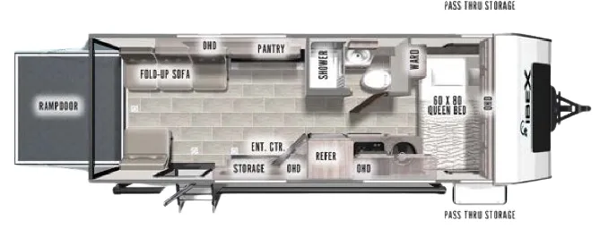 2021 Forest River IBEX 19QTH - Floor plan