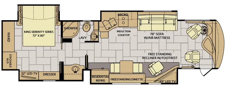 Fleetwood Discovery 37R floor plan