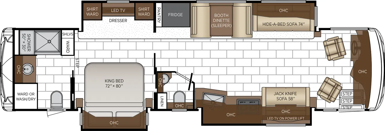 Newmar Ventana 3809 floor plan