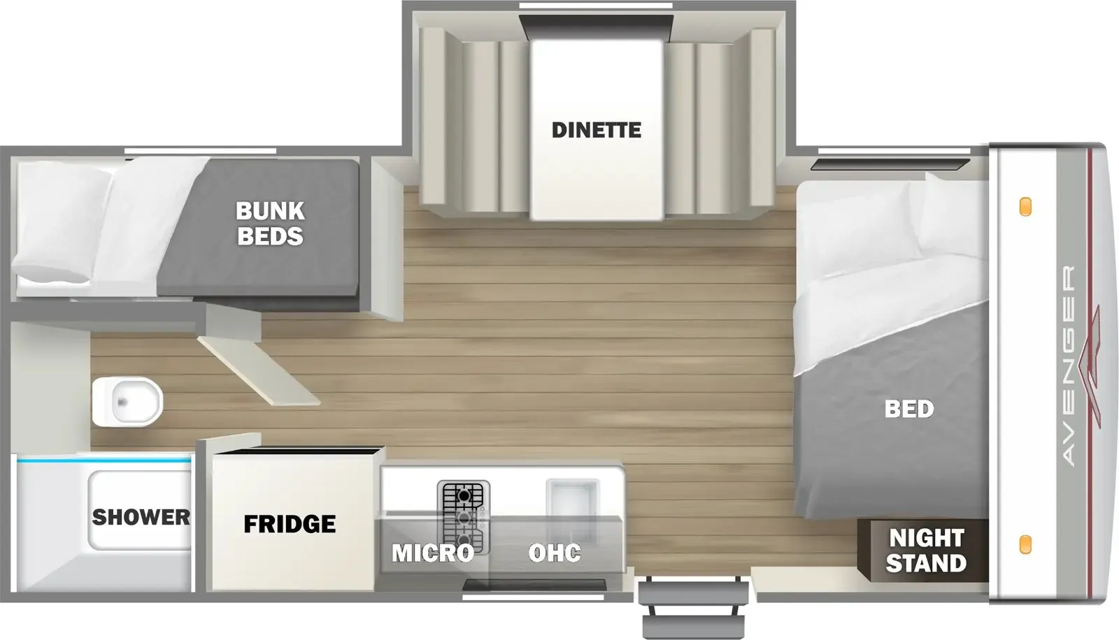 Prime Time Avenger 17BHS floor plan