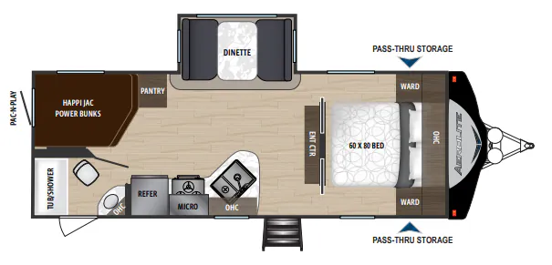 Dutchmen Aerolite 2423BH floor plan