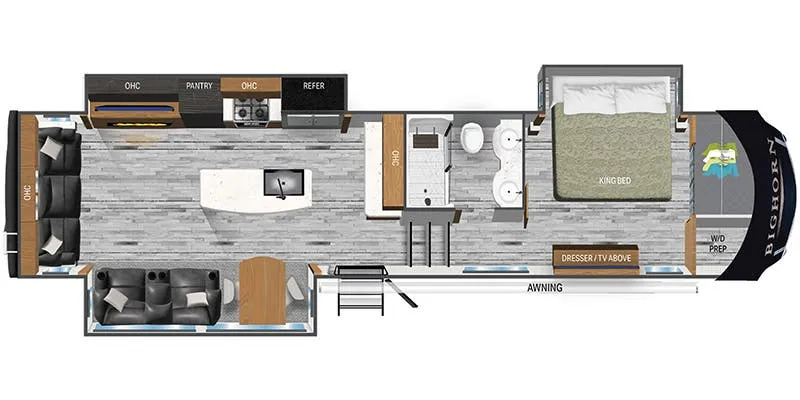 Heartland Bighorn BH 3300 DL floor plan