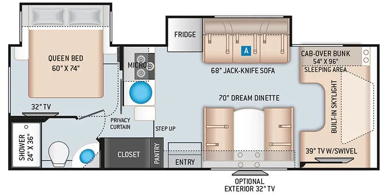 2021 Thor Motor Coach Quantum LH26 - Floor plan