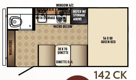 Palomino PaloMini 142 CK floor plan