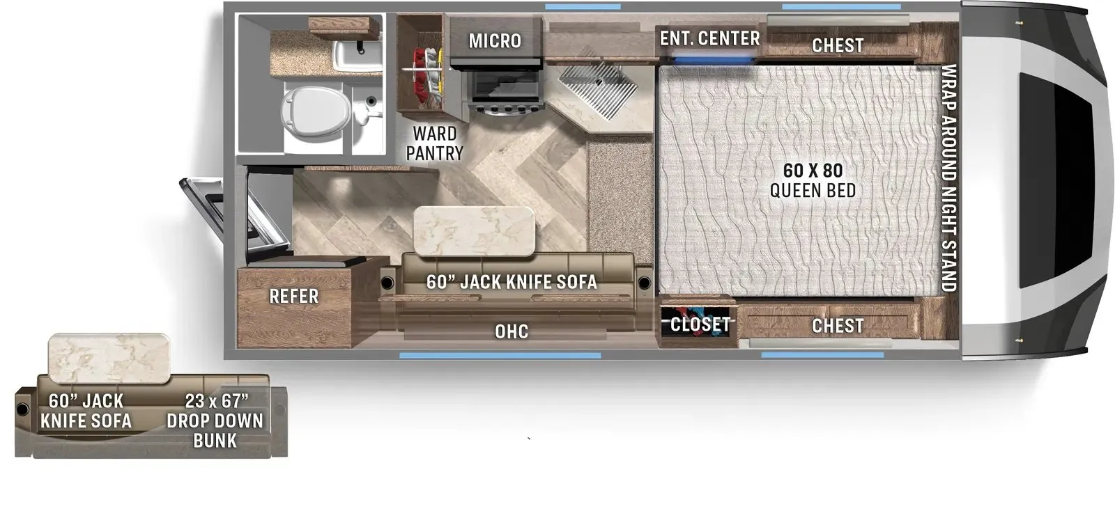 Palomino Backpack Truck Camper HS-8801 floor plan
