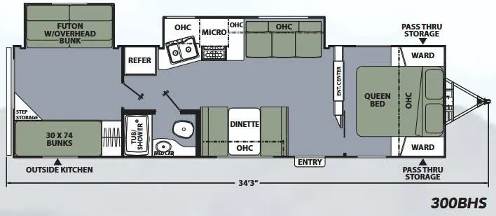 Coachmen Apex Ultra-Lite 300BHS floor plan