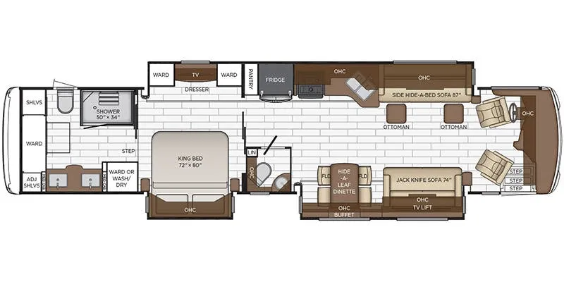 2020 Newmar Dutch Star 4363 floor plan