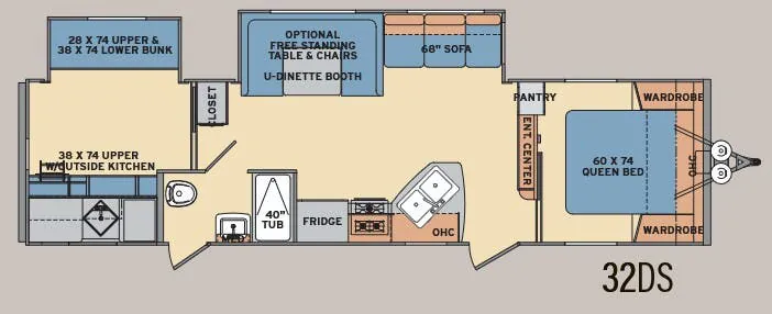 Shasta Revere 32DS floor plan