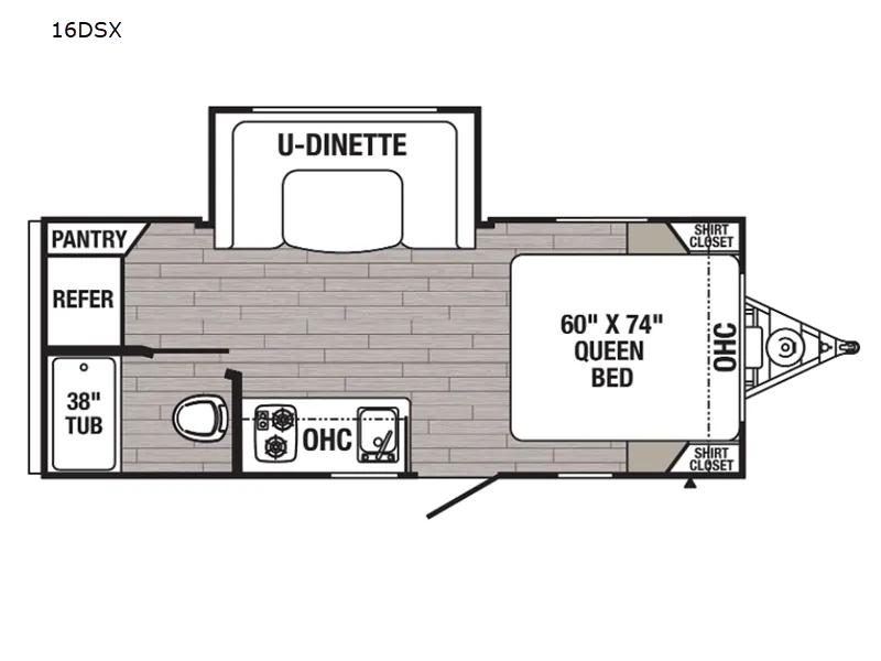 2022 Palomino Puma Ultra Lite 16DSX - Floor plan