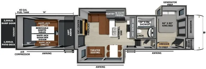 Forest River Sandstorm 4114GX floor plan